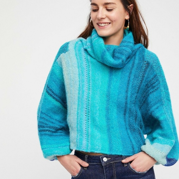 Free People Sweaters - Free People Cloud Kicker Striped Crop Sweater